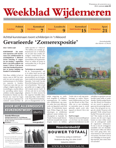 Weekblad Wijdemeren Augustus 2013 - Zomerexpositie.png